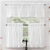 No. 918 Allerton - Tenda da cucina con mantovana e ripiani ricamati, 132 x 61 cm, colore: Bianco