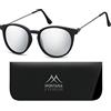 Montana Eyewear Occhiale da sole Unisex MS33, Nero opaco (Revo Silver mirror), 50