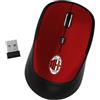 TECHMADE AC Milan - Mouse Wireless Ufficiale | Design Ergonomico | Tecnologia Senza Fili | Sensore Ottico Preciso | Compatibile con PC e Mac | Tasti Silenziosi, Nero, Plastica (ROSSO)