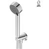 NEWFORM - RISE UP set doccia con doccetta 3 getti, flessibile e supporto presa acqua - 74045 : Finitura - Cromo lucido