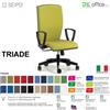 SEIPO TRIADE TD0044 Poltrona SEMI direzionale braccioli fissi Movimento sincro R2 Base 5 razze nylon SEIPO Tessuto V