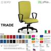 SEIPO TRIADE TD0045 Poltrona schienale alto con braccioli Movimento sincro "R4" Base 5 razze nylon SEIPO Tessuto V