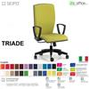 SEIPO TRIADE TD0044 Poltrona SEMI direzionale braccioli fissi Movimento sincro R2 Base 5 razze nylon SEIPO Ecopelle D2