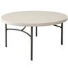 Lifetime 80121 60-inch Rotondo Commerciali - Tavolo Pieghevole Almond