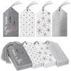 YLAB 20 etichette regalo di Natale in argento di lusso