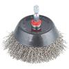 wolfcraft Spazzola a tazza con filo di acciaio inossidabile, 2746000