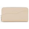 Armani Exchange Women's Essential, Wave, Zip Around Front Logo Wallet White,One Size