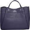 Armani Exchange Women's Essential, Wave, Front Logo Shopping Bag, Sky Captain, Sky Captain, taglia unica