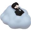 Blue Sky Studios Wednesday Cloud Light - Lampada ricaricabile USB-C con 3 livelli di luminosità - Design in vinile morbido - Mercoledì Dormire su una nuvola - Lampada da scrivania notturna