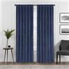 Eclipse Harper - Tende in velluto con tasca per bastone, per camera da letto, pannello singolo, 127 x 241 cm, blu navy