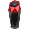 DNA MOTORING Mini pattumiera per auto con coperchio rimovibile, mini bidone della spazzatura a tenuta stagna per casa e ufficio, nero/rosso, ZTL-OD-01-RD