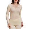 EGI Maglia Donna Manica Lunga Lana Seta Plissé Tulle Ricamato Bianco Elegante Termica Morbida Made in Italy Bi-Taglia S/M-L/XL Art. 1443 (IT, Testo, L, XL, Regular, Regular)