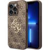CG MOBILE Guess Logo dorato compatibile con iPhone 14 Pro Max - marrone GUHCP14X4GMGGR
