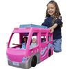 Barbie-Camper dei Sogni Playset con Veicolo, con Ruote, Piscina, Scivolo, 7 Aree Gioco e Oltre 60 Accessori da Campeggio, Giocattolo per Bambini 3+ Anni, HCD46