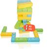 alldoro 60065 Set di giochi 2 in 1 Torre e Domino, 30 blocchi da costruzione in plastica, borsa per il trasporto, per bambini a partire dai 2 anni