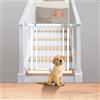 Ingenuity The Doorway Series Easy Install Cancelletto di Sicurezza per Bambini e Cani, Larghezza 73-80 cm, Altezza 75 cm, Montaggio a Pressione o con Viti, Bianco
