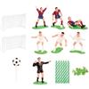 dekora | Candele Decorative Per Compleanno | Non Profumate | Kit Calcio In PVC Con 10 Candele Per Torte | Design Accattivante