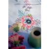 VERVACO Ricamo Punto Croce Kit Prestampato Tovaglie FIORI PASTELLO Biancheria Da Tavola Set Fai Da Te Creativo 80 x 80 cm Kit Hobby Creativi Adulti Casa Decor Cross Stitch Embroidery