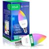 NOUS E14 WiFi RGB Matter Led Dimmerabile Lampadina, Compatibile con Alexa, Google, Home Assistant, Tuya Smart Life Luci Colorate Intelligente, Luce Calda-fredda-naturale, App Telecomando