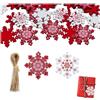 Beistle 30 Mini Sagome Natalizie A Forma Di Calza, 18,4 Cm, Rosso E Bianco, Per Decorazioni Fai Da Te - 2