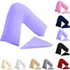 BuzzBuy Federa per cuscino a forma di V, 100% policotone, supporto ortopedico per schiena e collo, per gravidanza/allattamento, solo federa per cuscino (lilla)