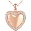 MICSAVI Collana Argento 925 Medaglione Cuore Portafoto in per Donne, Ciondolo Cuore con Pietre di Zirconi, Catena 45+5cm Collana di Foto Personalizzata per Mamma Ragazze Fidanzata