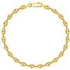 PLANETYS - Bracciale Argento Sterling 925 Placcato Oro 18K Modello Grana di caffè Larghezza 3.2 mm