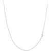 KEZEF Collana a Catena a Scatola da 1 mm in Argento Sterling 925, Placcata in Oro 18 Carati per Donne e Uomini, 18 Pollici
