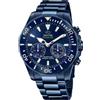 JAGUAR Smartwatch Ibrido Uomo Acciaio 316L Blu - 20 ATM, Analogico, Musica, Passi, Notifiche Chiamate - J930/1