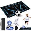 Meetory Tappetino da Calcio per Allenamento, 90 x 60 cm, Antiscivolo, Silenzioso, per il Controllo della Palla e per gli Esercizi Passo, per il Calcio, per l'Allenamento