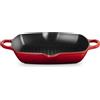 LE CREUSET Grill Quadrato Profondo Evolution 30cm Ghisa Vetrificata Ciliegia