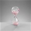 MASCAGNI CASA Clessidra con Uccellini 13cm 8 Minuti Rosa Vetro