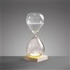 MASCAGNI CASA Clessidra con LED Bicolore in Vetro con Base in Legno 27cm 30min