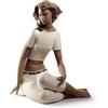 NAO Brezza Mediterranea Figura Statua Donna in Porcellana 27x22cm