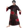 Chaks - Costume da Itachi Uchiha per ragazzi, outfit ufficiale di Naruto, set di 2 pezzi, abito e accessori per carnevale e Comic Con