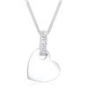 DIAMORE Elli diamonds Collana da Donna Ciondolo Cuore Amore Classico con diamante (0,05 Ct.) In Argento Sterling 925