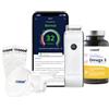 ExSeed Health Spermatest per la casa + Omega 3 capsule ad alto dosaggio - Test di fertilità per uomini con olio di pesce premium - Supporta la qualità dello sperma e gli ormoni - 2 test + 60 gel soft