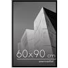 Americanflat Cornice 60x90 cm Nera - Cornice per Foto 90x60 cm con Bordo Sottile e Pannello Protettivo in Plastica - Portafoto con Ganci Seghettati Integrati per Pareti