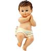 DRW Figura Bambino Gesù Pannolini in Resina Dipinta a Mano 6x16x4 cm, Multicolore