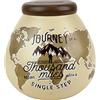 Pot of Dreams Salvadanaio in ceramica dipinto a mano con mappamondo avventura, realizzato a mano, ecologico, riciclabile e pratico, regalo decorativo e risparmio per vacanze e viaggi