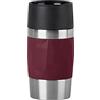 Emsa N21609 Travel Mug Compact - Tazza termica in acciaio INOX, 0,3 litri, 3 ore di calore, 6 ore, senza BPA, 100% a tenuta stagna, lavabile in lavastoviglie, apertura a 360°, colore: vinaccia