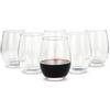 Amazon Basics Bicchieri da Vino Rosso Senza Stelo, Set di 6 Pezzi, 532ml, Lavabili in Lavastoviglie