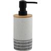 Spirella Dispenser di Sapone Poliresina e bambù Yuma Bianco e Nero