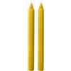 Cereria Di Giorgio - 8 Candele decorative scanalate Doriche - Diametro 2.2 cm Altezza 25 cm - Colore Senape - Durata 8 ore