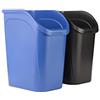 RUBBERMAID Cestino per rifiuti da 9,4 G, confezione da 2, blu e nero, per rifiuti e riciclaggio a doppio flusso, resina