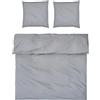 Möve Luxury - Set di biancheria da letto 200 x 200 cm + 2 federe 80 x 80 cm, 100% cotone, colore grigio
