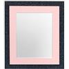 FRAMES BY POST Glitz-Cornice portafoto Color Carbone con passepartout, Dimensioni: 30,5 x 30,5 cm, 25,4 x 25,4 cm, in plastica, Supporto Rosa, 12 x 12 Image Size 10 x 10 inch