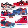 Marvel Spiderman - Bambino - Scarpe Sneakers Scarpe da Ginnastica con Luci LED - Prodotto Originale con Licenza Ufficiale [6736 Rosso Alte LED - 30]
