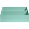 Exacompta - Rif.67963D - Porta lettere verticale a 3 scomparti in cartone Aquarel - Dimensioni 250x100x140 mm - Compatibile con buste formato DL e C6 - Colore verde pastello