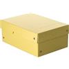 FALKEN PureBox - Scatola portaoggetti originale PureBox, 100 mm di altezza, DIN A5, con coperchio, in cartone robusto, vegana, scatola regalo multiuso, colore giallo